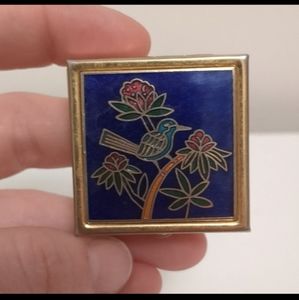 Vintage Cloisonne Enamel Trinket/Pill Box